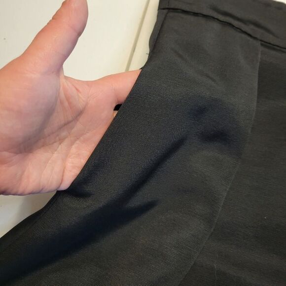 Eliza J Black Faille Midi Pleated Circle Skirt Pockets Women's Plus Size 14 - Picture 10 of 11